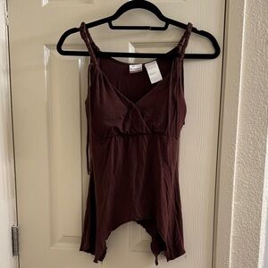 Brown boho tank